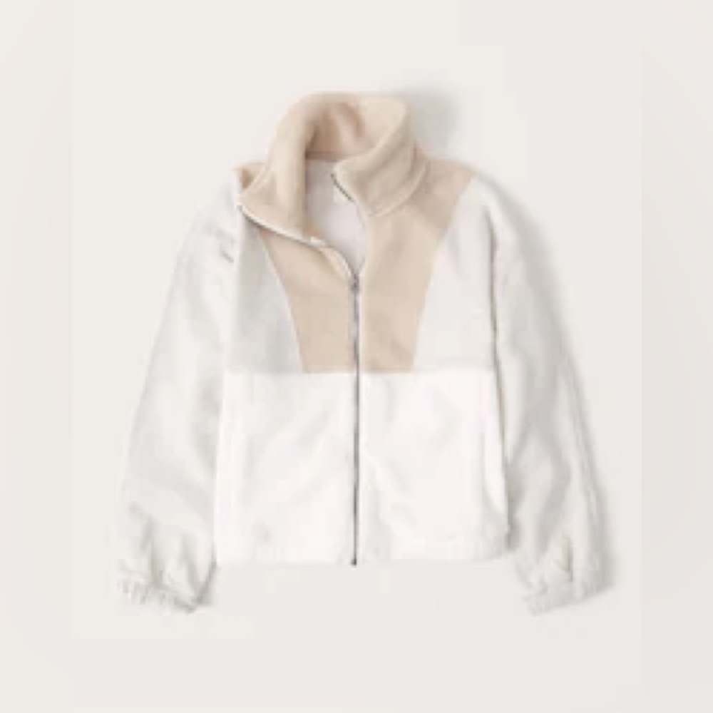 Abercrombie & Fitch Cream Zip Up